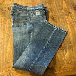 Cinch Men's Faded Blue Straight Leg, Silver Label Jeans